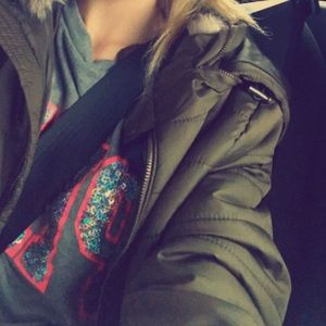 PINK victoria’s secret Grey fuzzy long sleeve